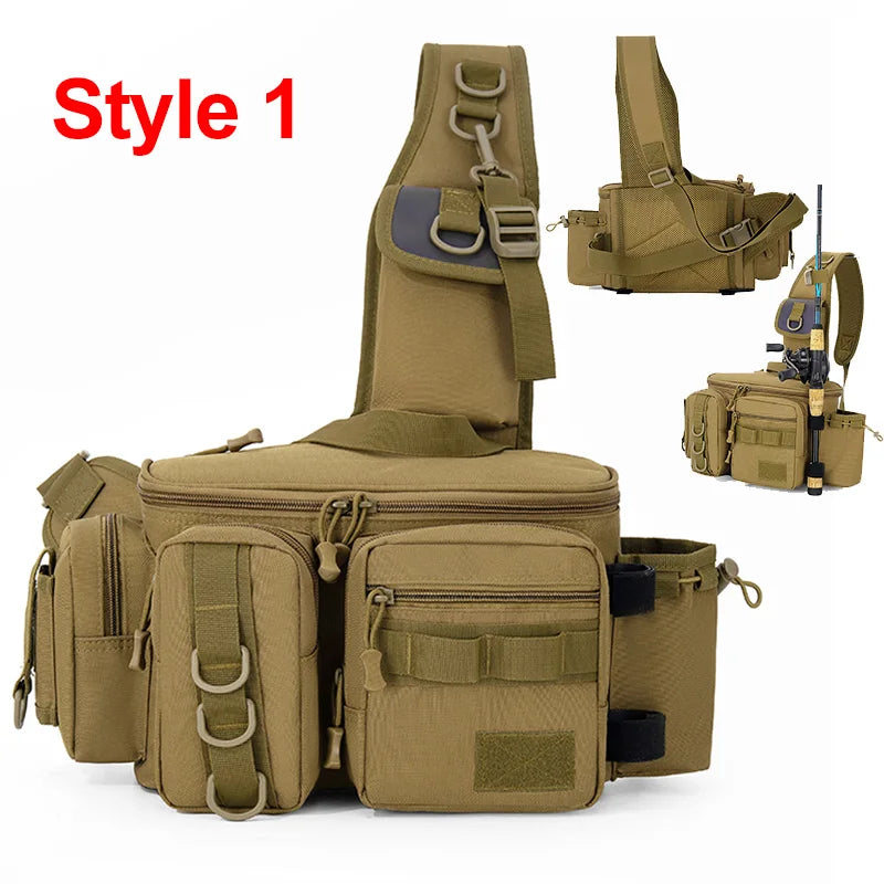 Furukroa Fishing Tackle Backpack With Lure Storage And Rod Holder
