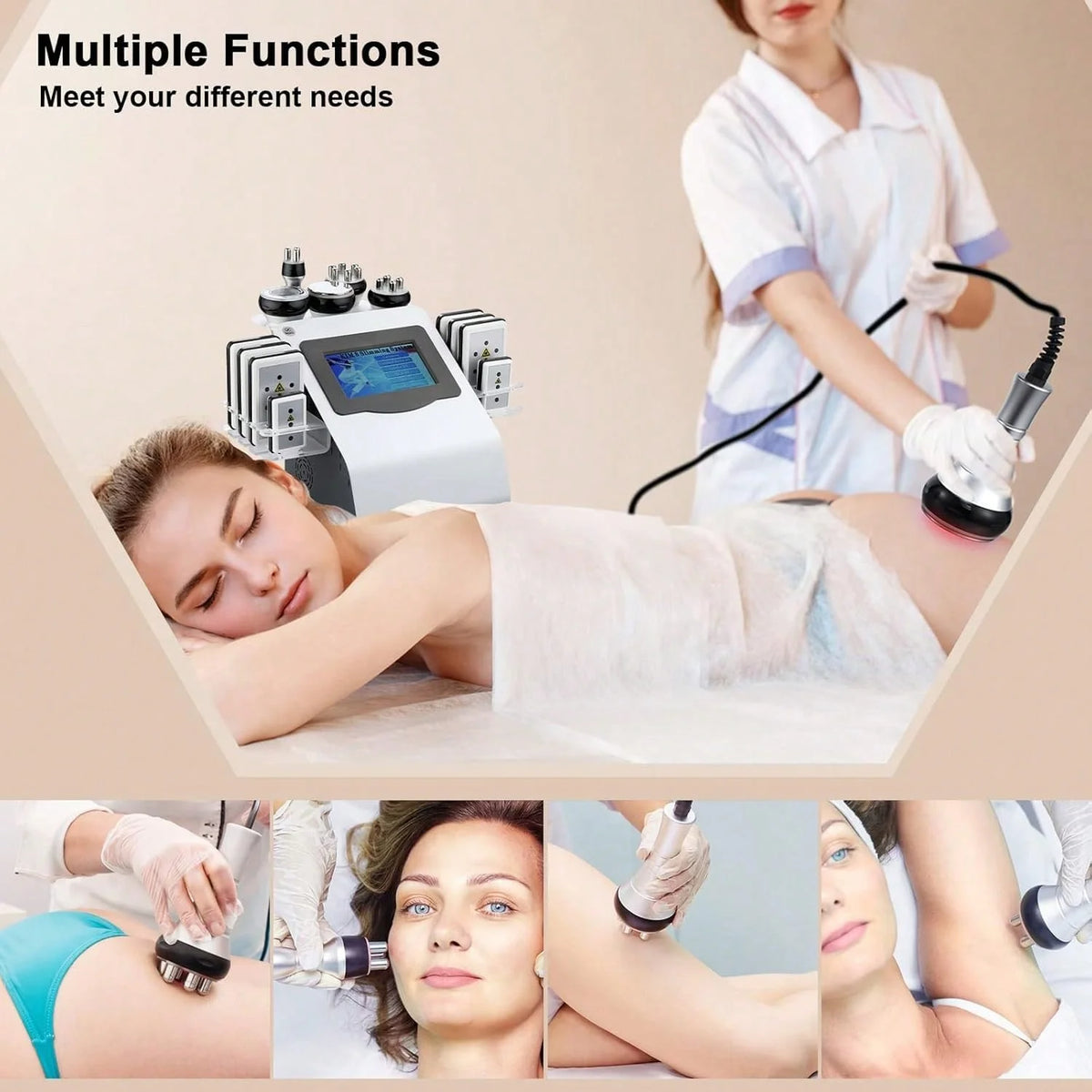40K Ultrasonic Cavitation Beauty Machine For Body Contouring