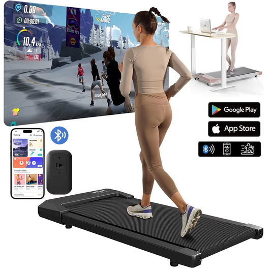 Superun 2.5HP Electric Treadmill With Bluetooth App Tracking