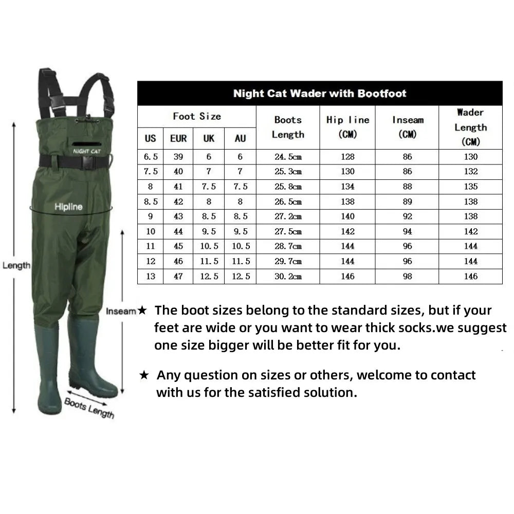 Night Cat Waterproof Chest Wader For Fishing And Hunting
