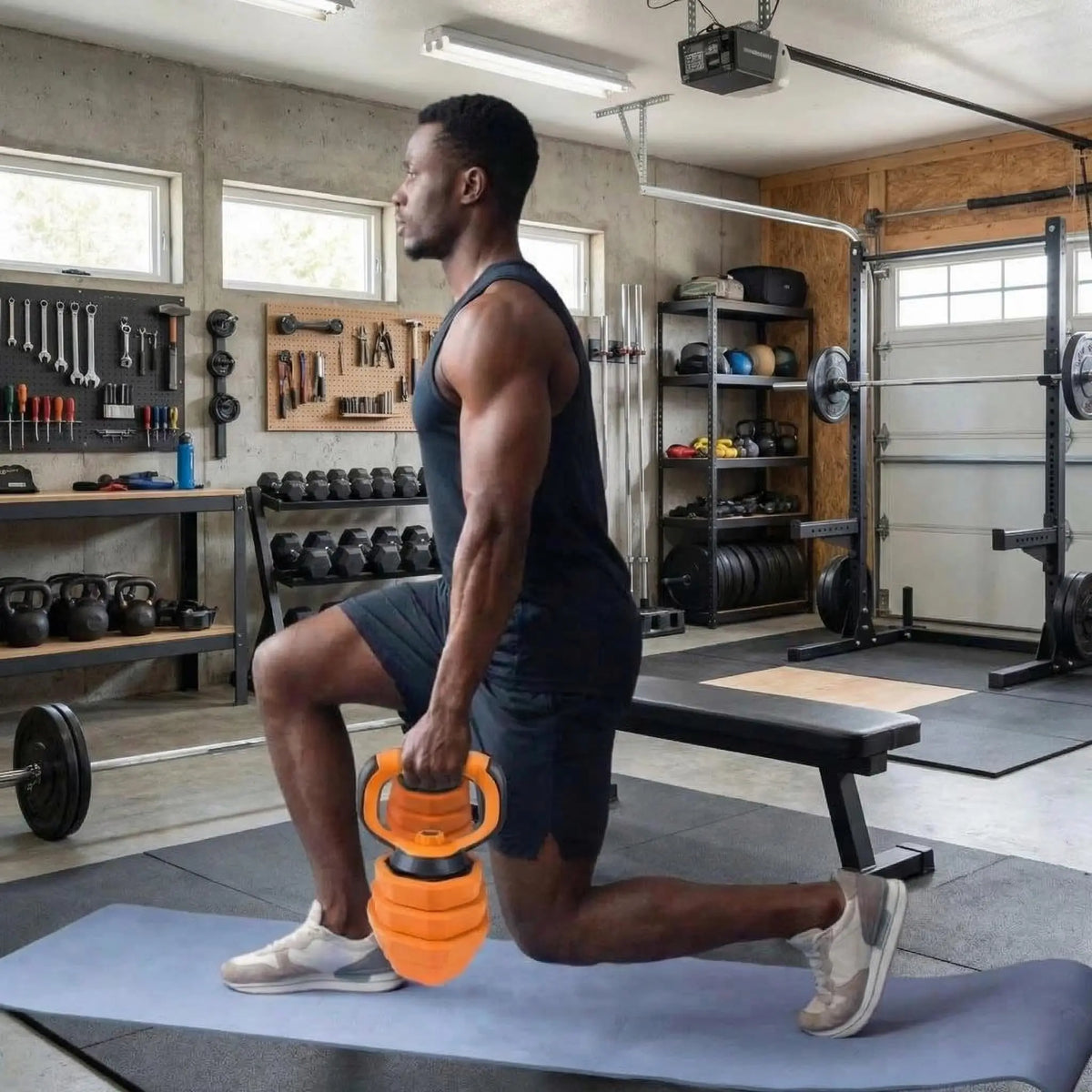 Adjustable Dumbbell Set With Barbell Kettlebell And Push Up Stand