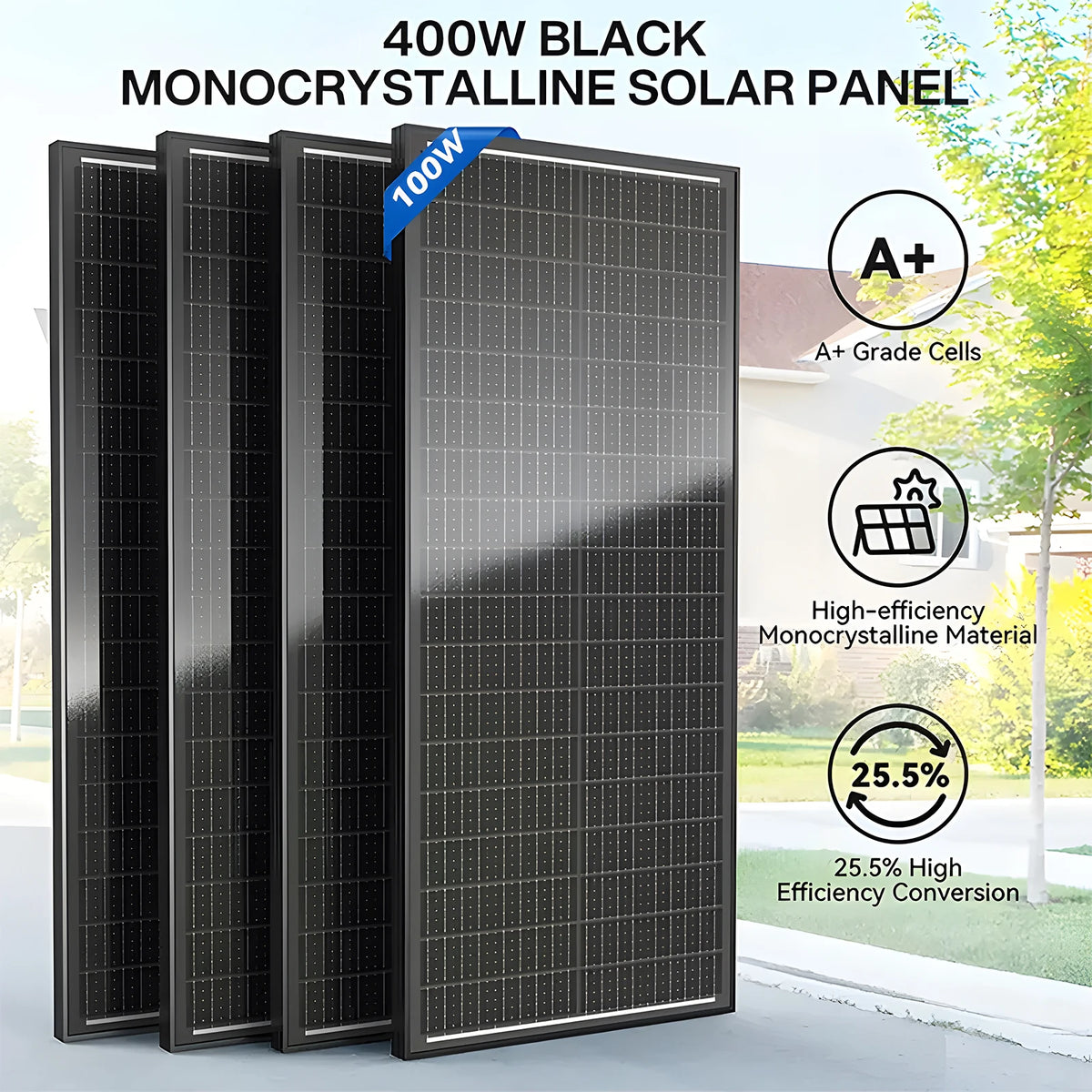 Rvpozwer High Efficiency Monocrystalline Solar Panel For Outdoors