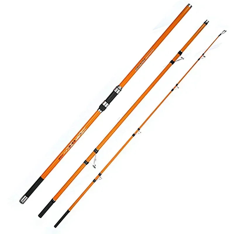 Three Piece Carbon Fiber Surf Carp Spinning Fishing Rod