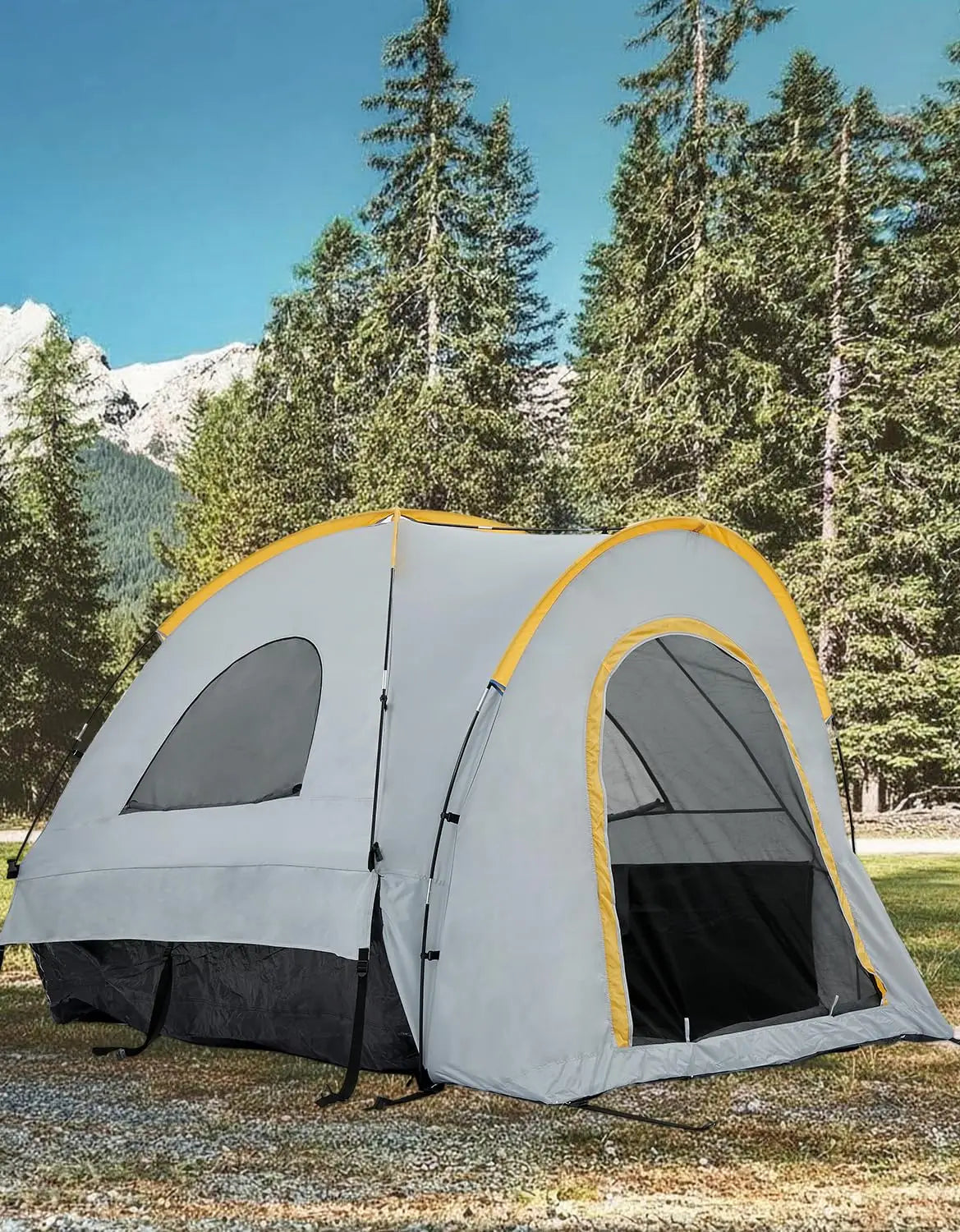 Waterproof Double Layer Truck Bed Tent With Awning For 2 To 3 People