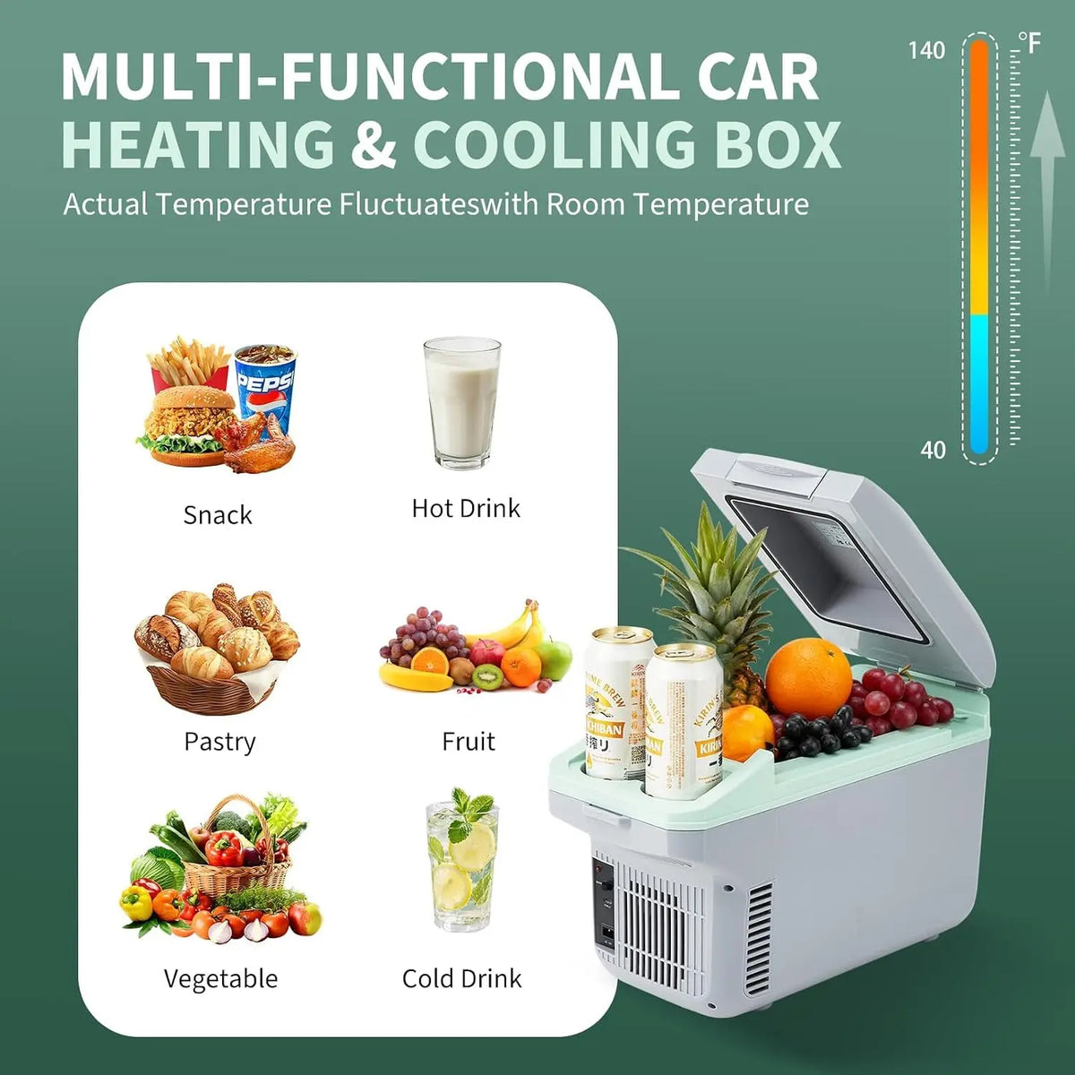 Tacleekii Electric Car Refrigerator Portable Mini Cooler And Warmer