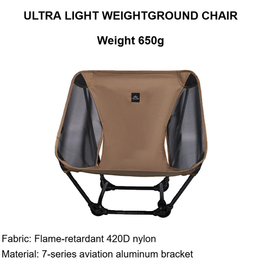 TILLAK Ultralight Foldable Ground Chair for Camping Hiking and Fishing