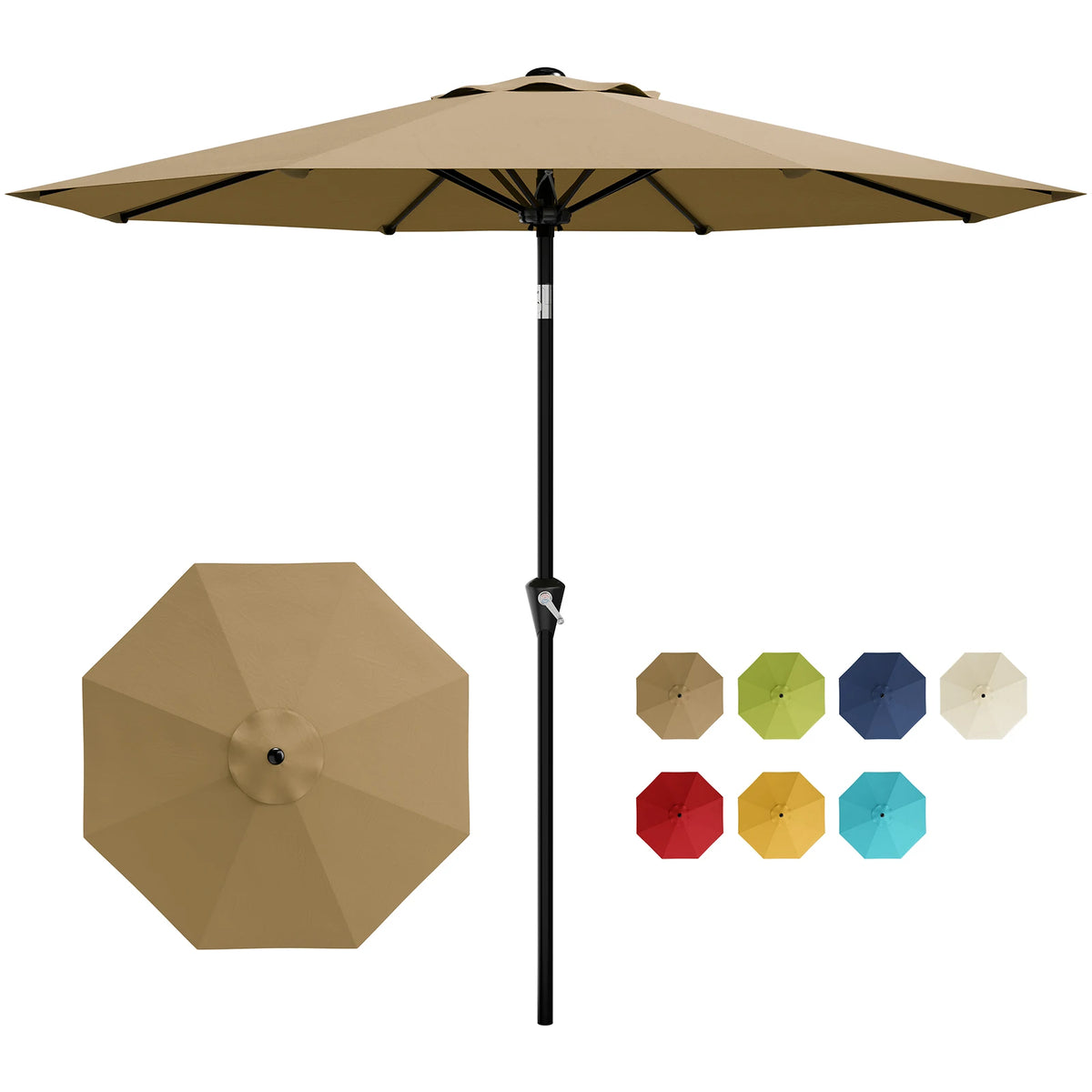 HiMISS Waterproof Market Umbrella With UV Protection And Tilt