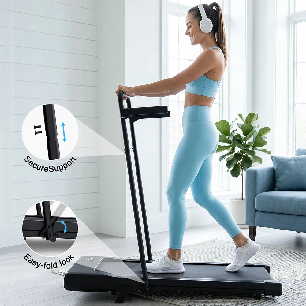 Superun Foldable Treadmill For Home With Adjustable Incline