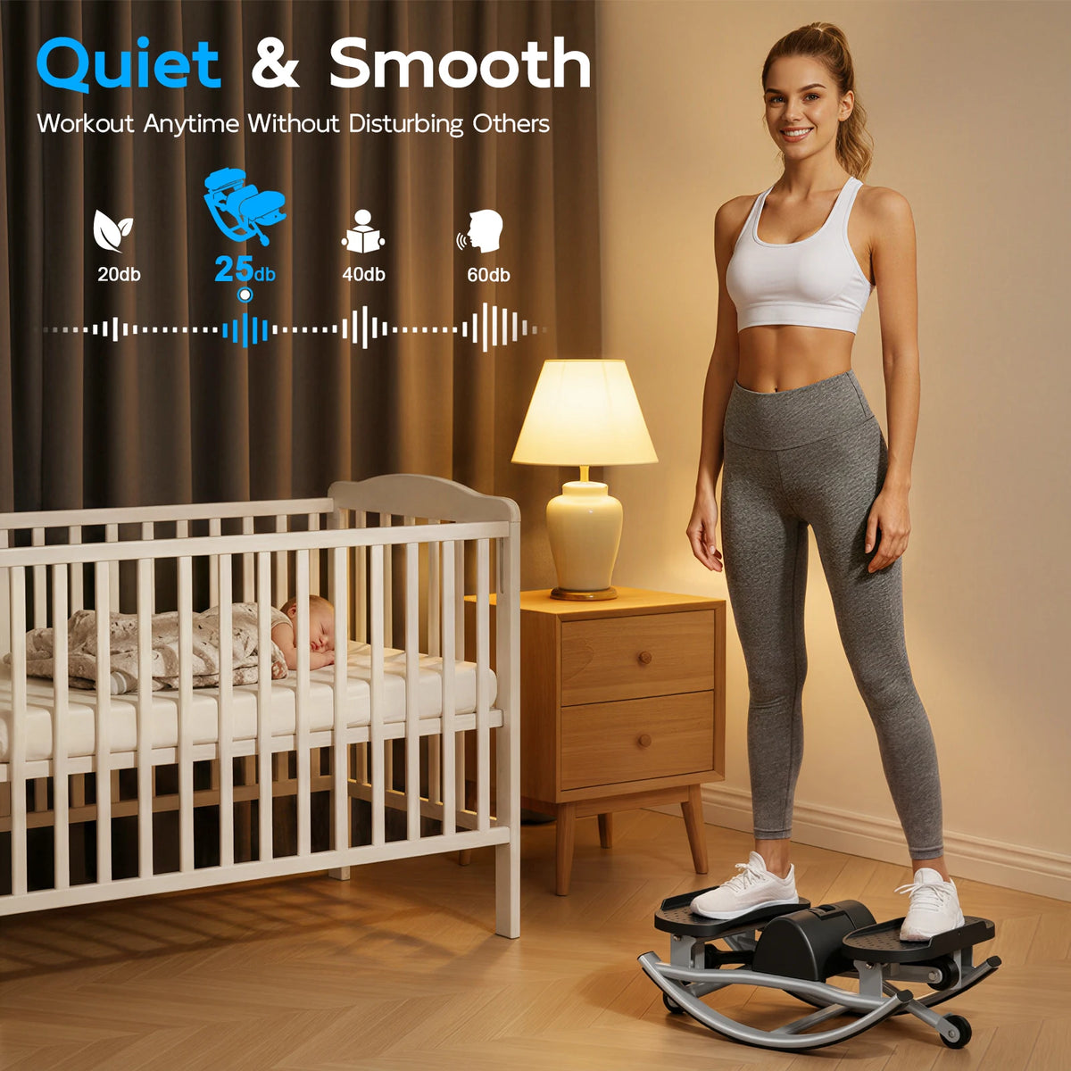 Digital Display Twist Stepper Machine With Resistance Bands