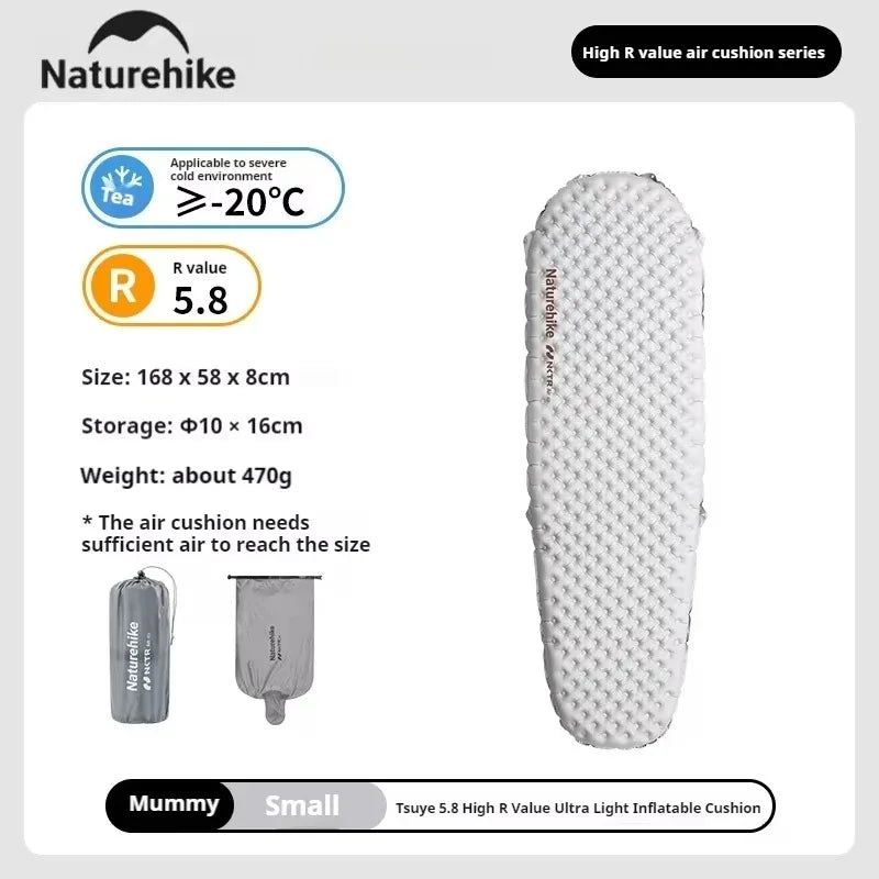 Naturehike Ultralight Inflatable Camping Sleeping Pad Moistureproof Mat