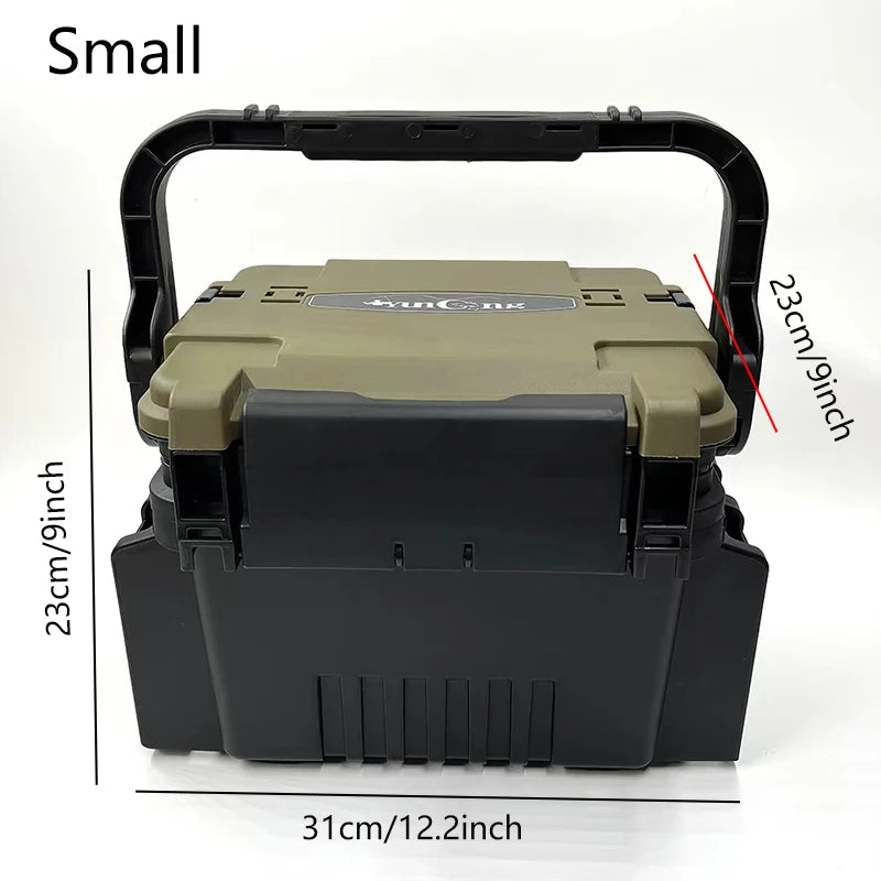 Multifunctional Fishing Tackle Box With Bait Storage And Rod Holder