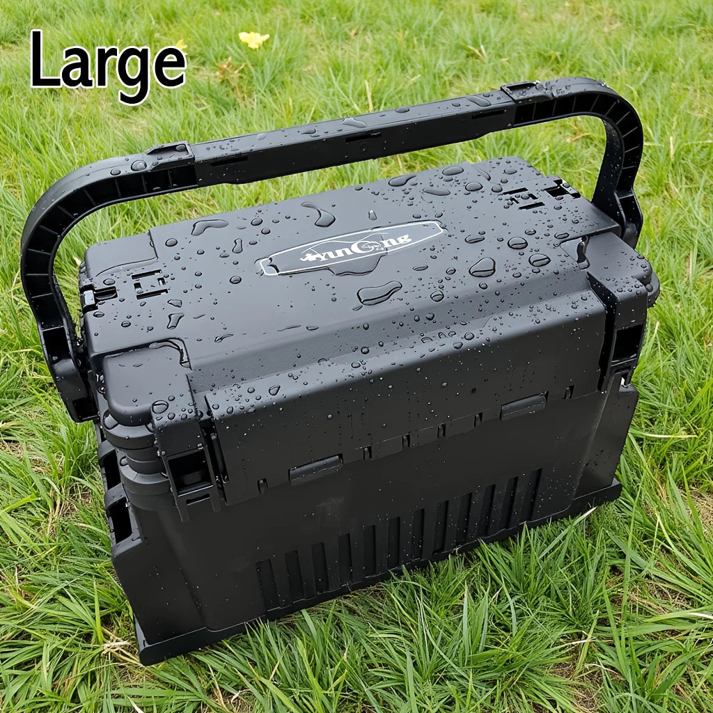 Multifunctional Fishing Tackle Box With Bait Storage And Rod Holder