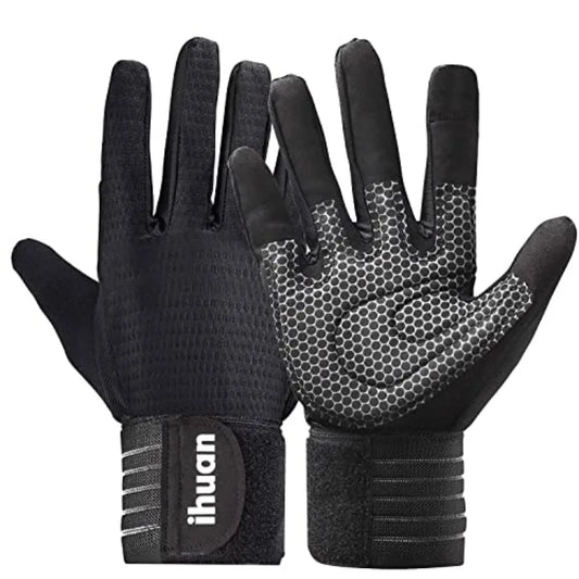 Durable Full Finger Weight Lifting Workout Gloves For Men