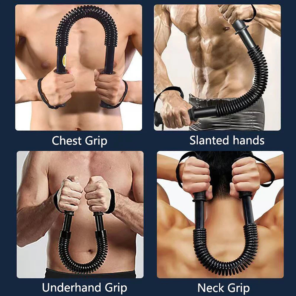 Adjustable Spring Arm Strength Bar For Chest And Biceps Training