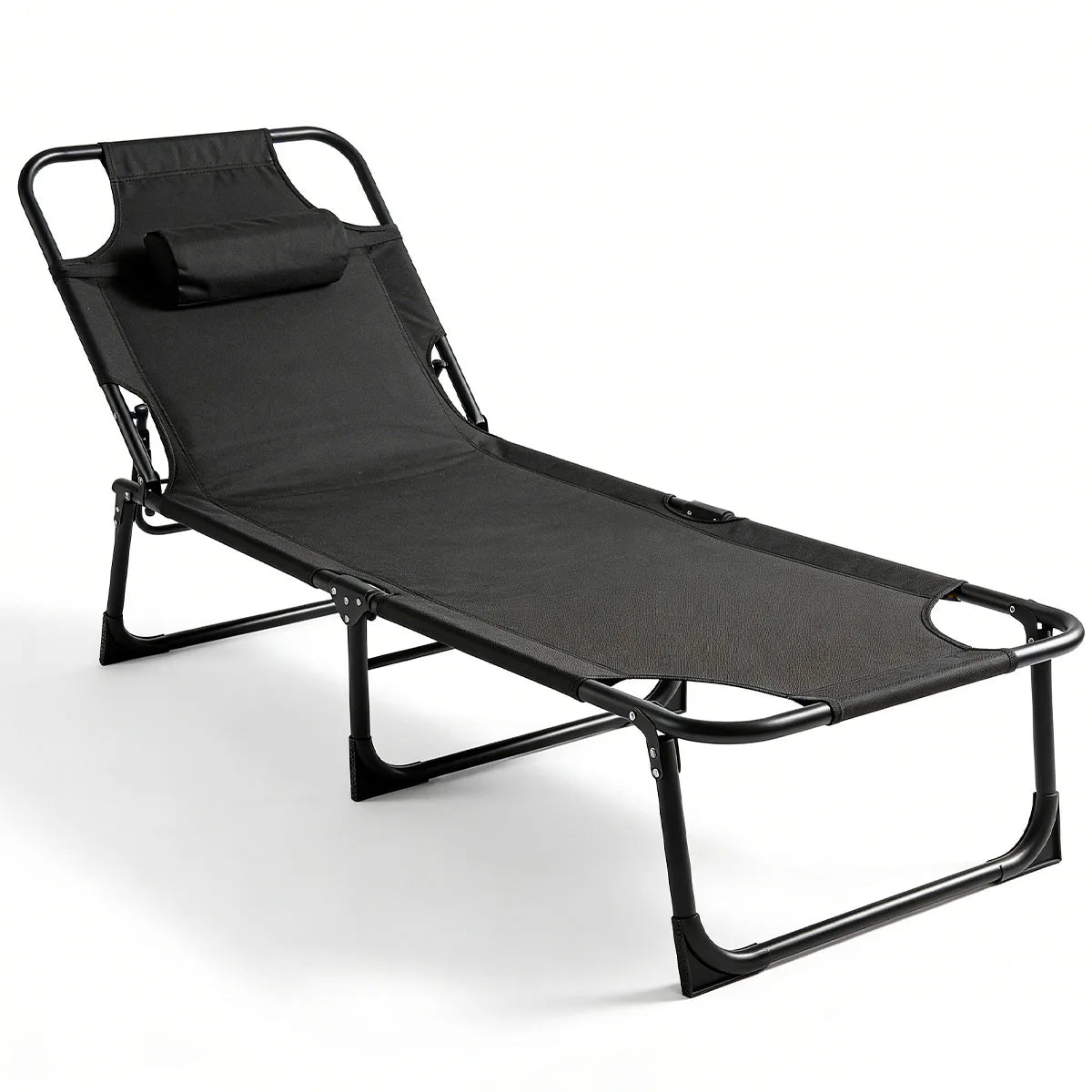 Heavy Duty Folding Camping Lounge Chair With Three Position Recline