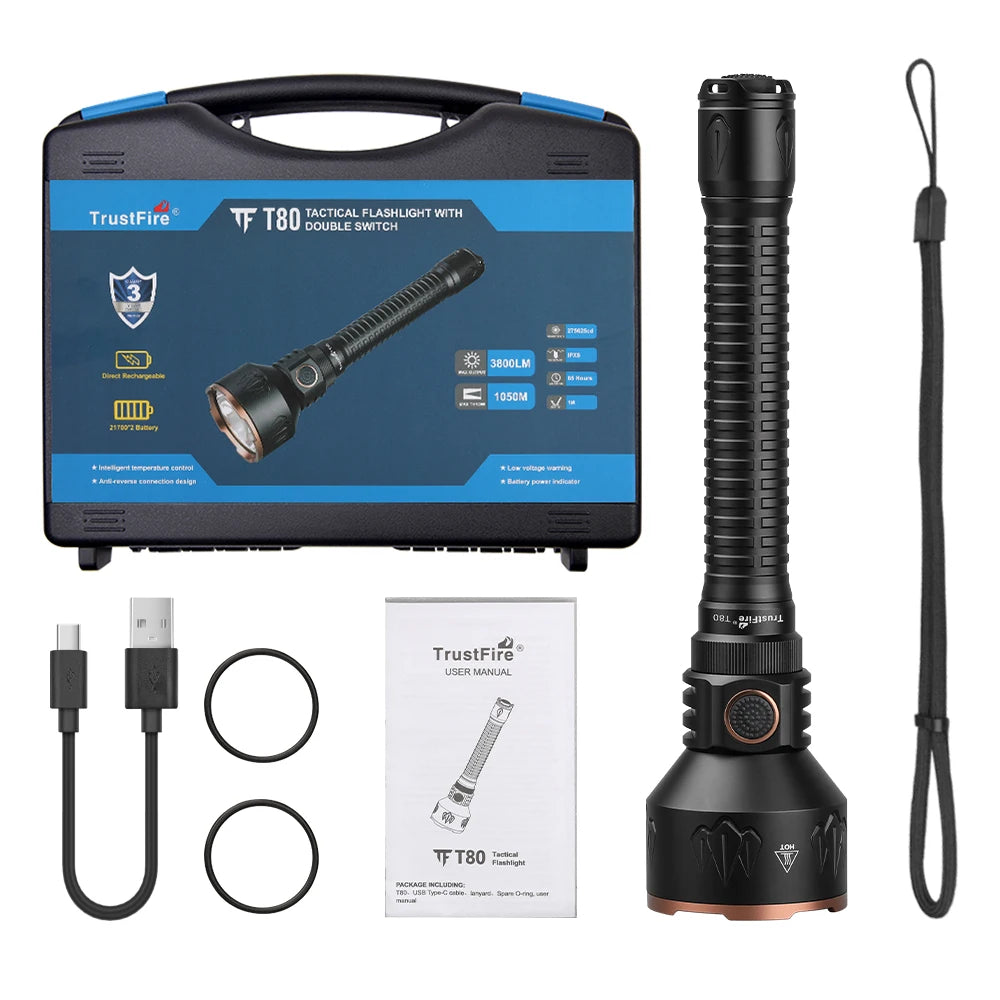 TrustFire 3800 Lumens Tactical LED Rechargeable Flashlight