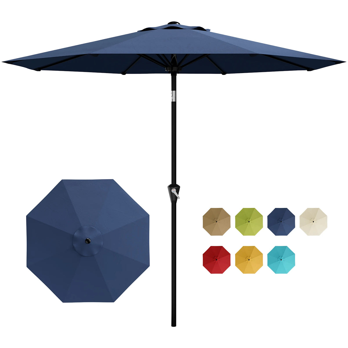 HiMISS Waterproof Market Umbrella With UV Protection And Tilt
