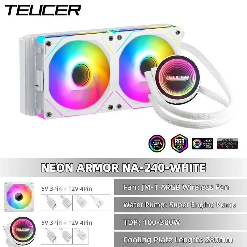 LDPCSJ ARGB AIO Liquid CPU Water Cooler Gaming Desktop