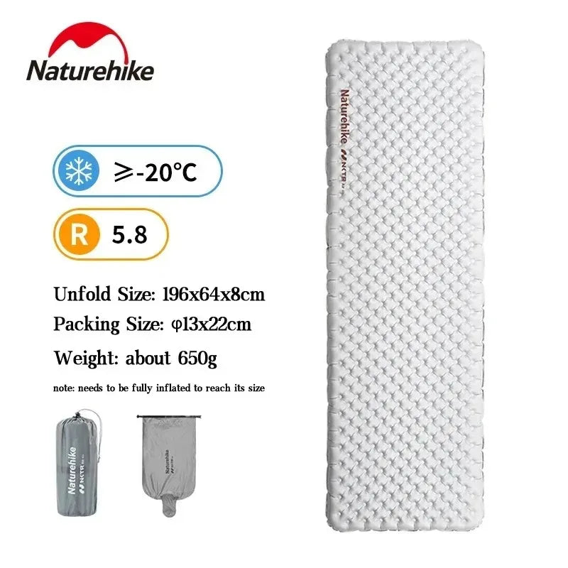 Naturehike Ultralight Inflatable Camping Sleeping Pad Moistureproof Mat
