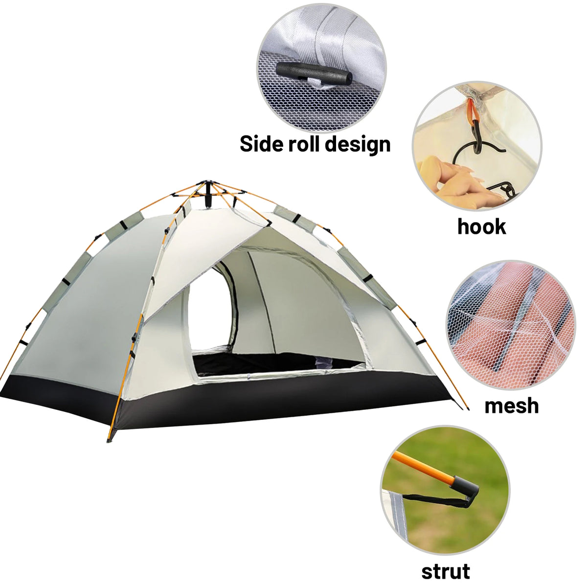 Pakicetus Instant Auto Pop Up Sun Rain Shelter Camping Tent