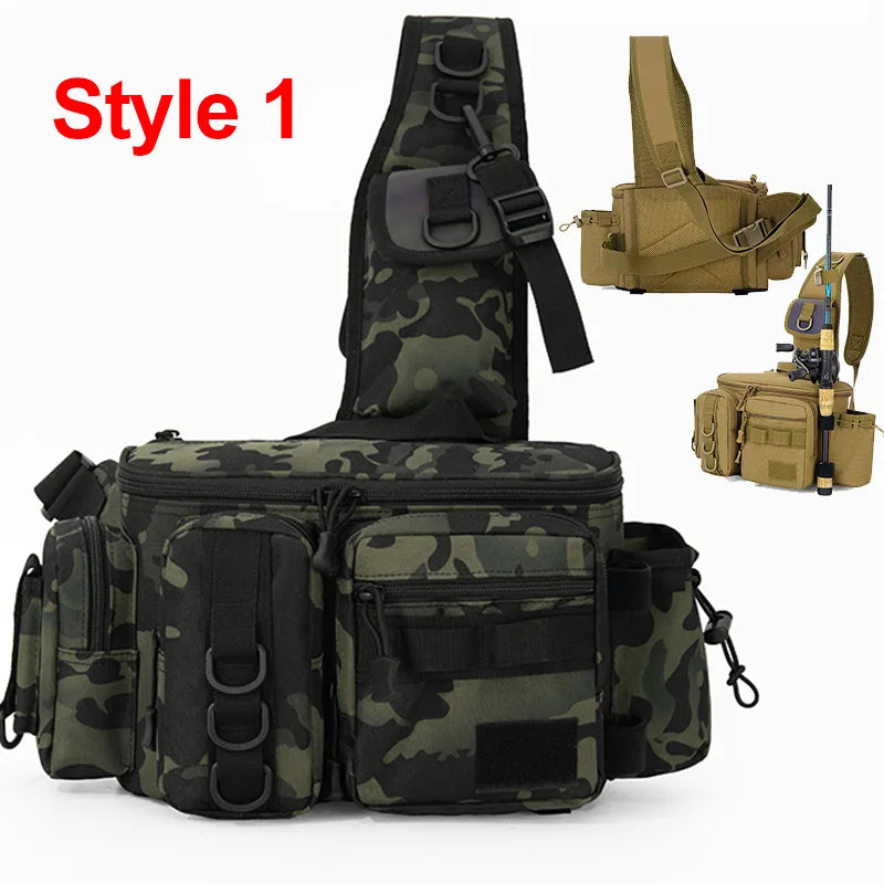Furukroa Fishing Tackle Backpack With Lure Storage And Rod Holder