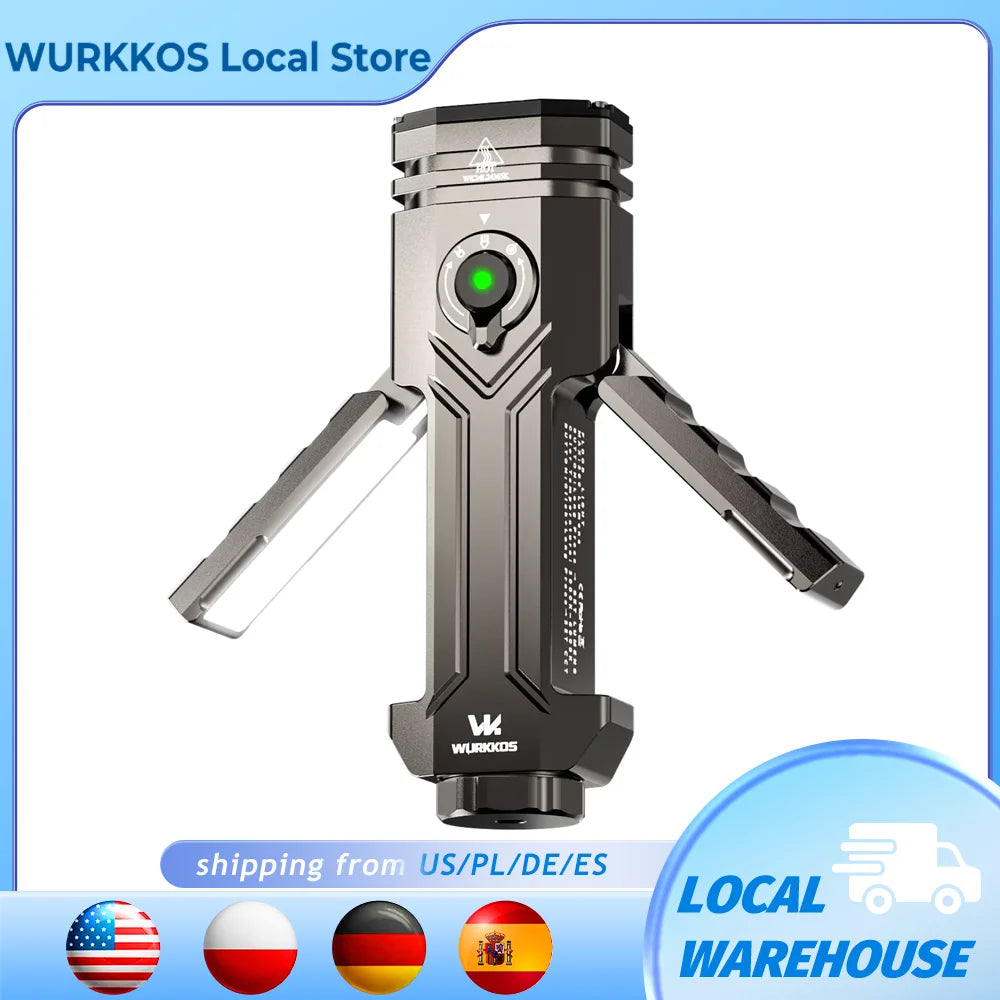 Wurkkos HD02 LED Camping Flashlight for Outdoor Hiking and Fishing