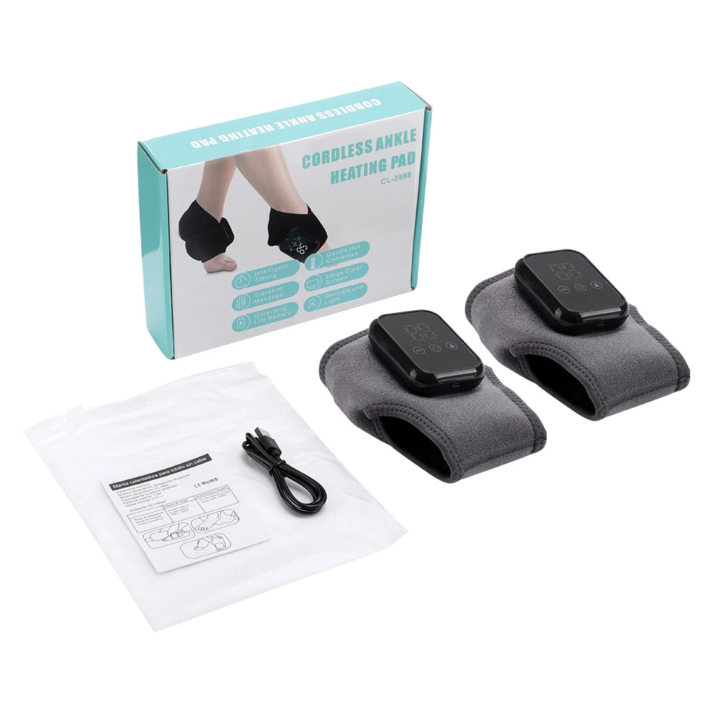 PASTSKY Electric Heating Ankle Brace With Vibration Massage Therapy