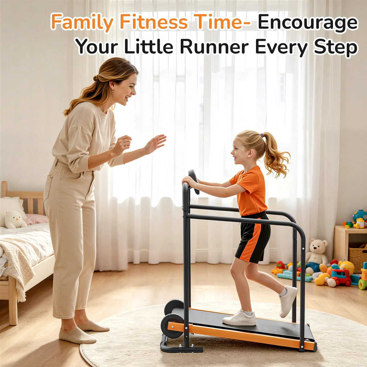 Akluer Kids Self Propelled Walking Pad Treadmill For Home Fitness