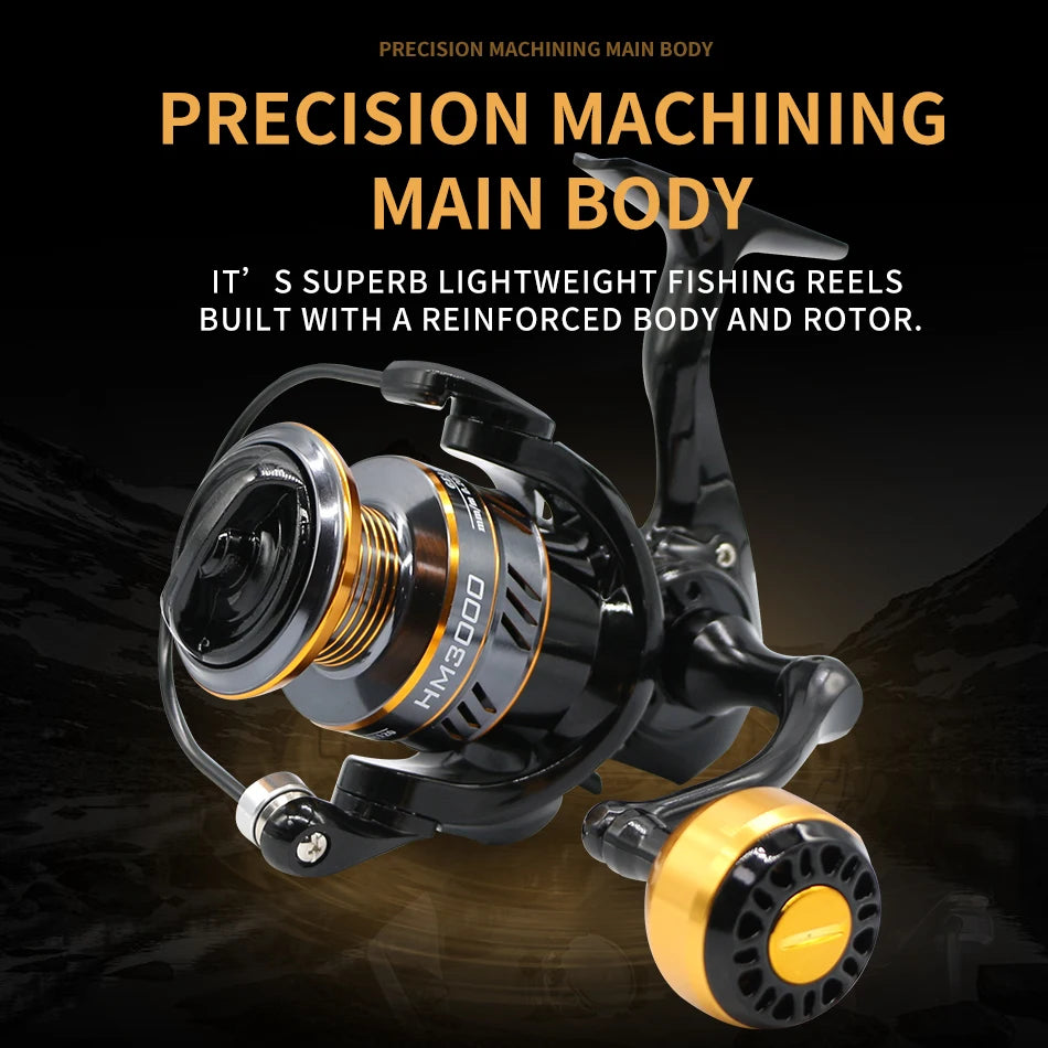 Rooblinos High Speed Spinning Fishing Reel With Metal Reel Cup