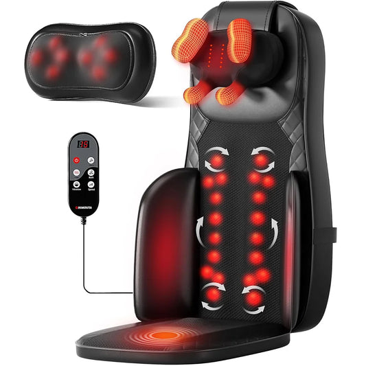 Homemassa Heated Shiatsu Neck And Back Massage Cushion