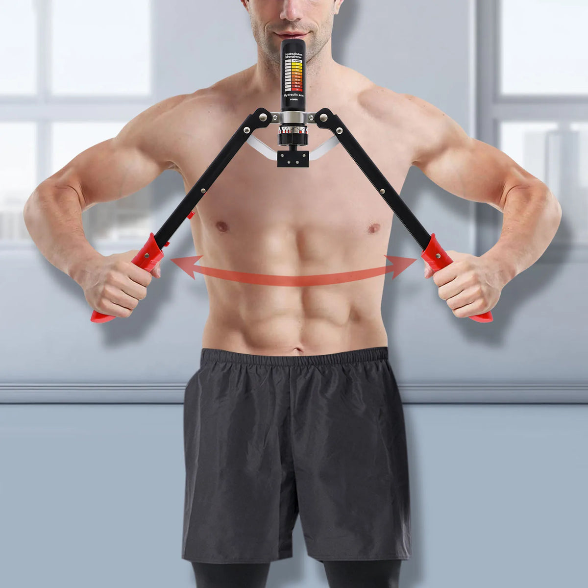Hydraulic Power Twister Adjustable Chest Expander Upper Body Strength Trainer