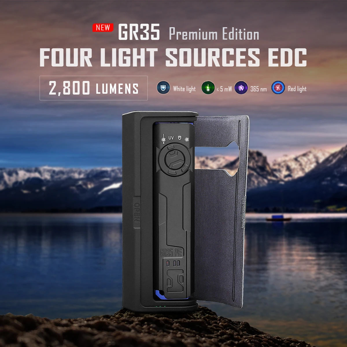 IMALENT GR35 Rechargeable EDC Flashlight 2800 Lumens Aluminum Alloy