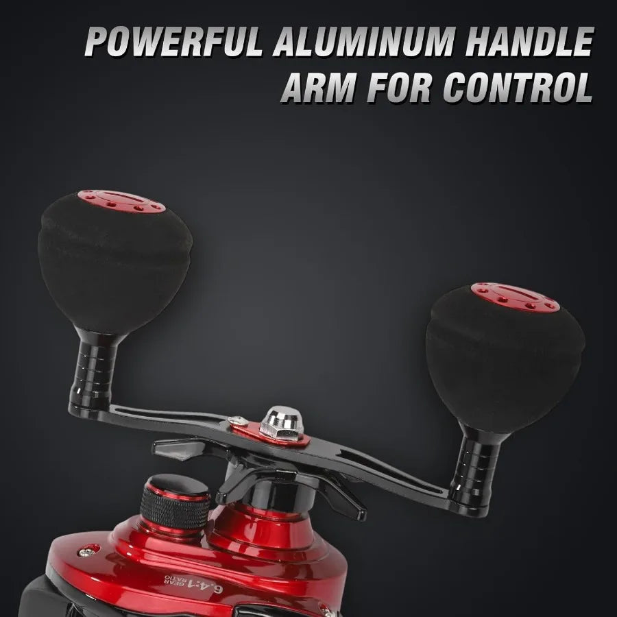 Premium Baitcaster Fishing Reel Featuring Fast Gearing And Strong Drag