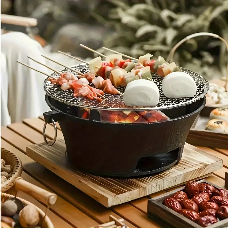 Zoe Cast Iron Outdoor Stove For Charcoal And Alcohol Cooking