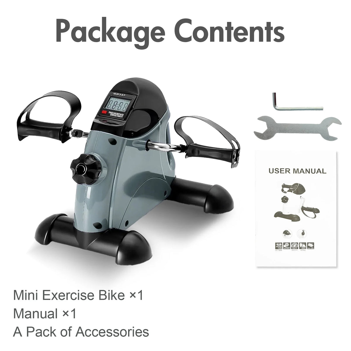 Multifunctional Under Desk Pedal Exerciser Bike With LCD Screen Display