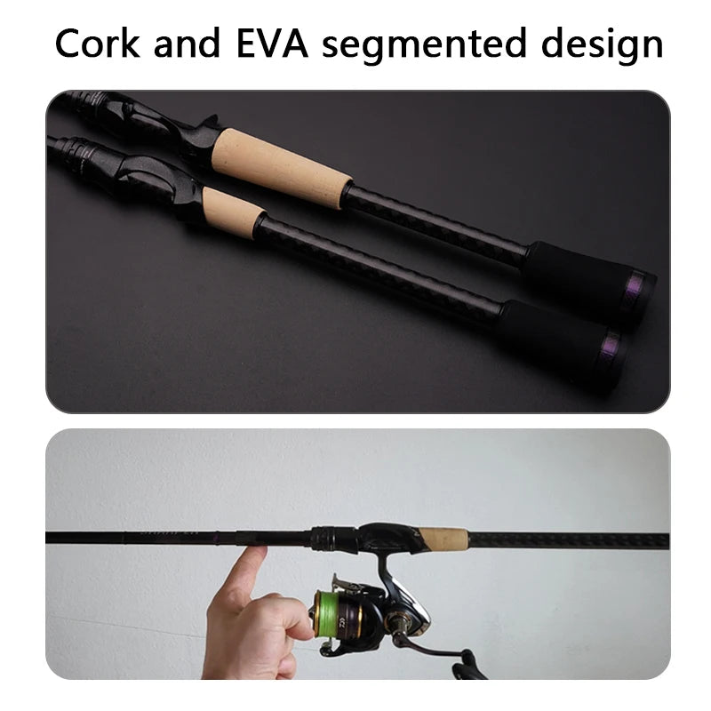PURELURE Travel Soft Lure Spinning and Casting Fishing Rods
