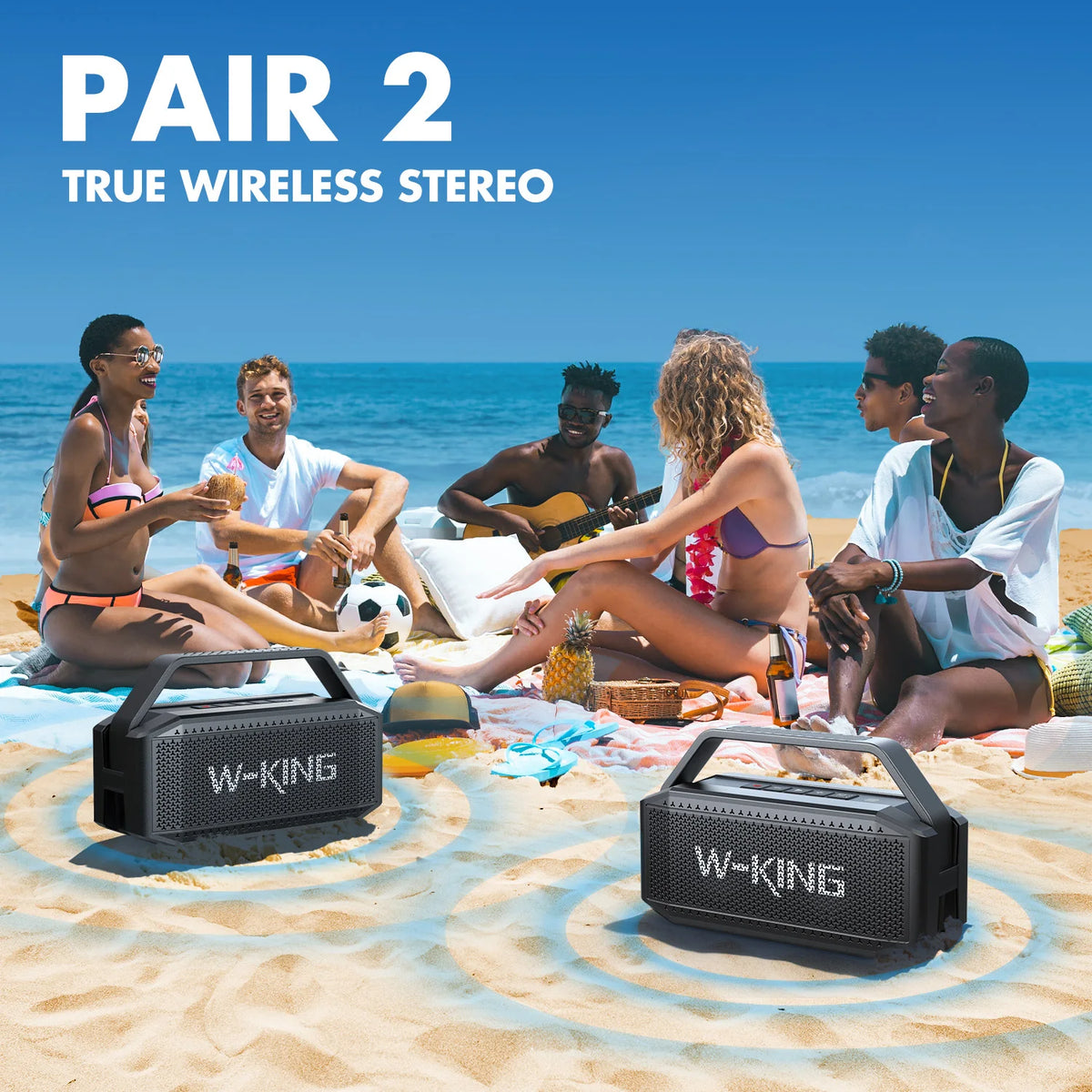 W-King D9-1 100W Waterproof Bluetooth Speaker With Subwoofer