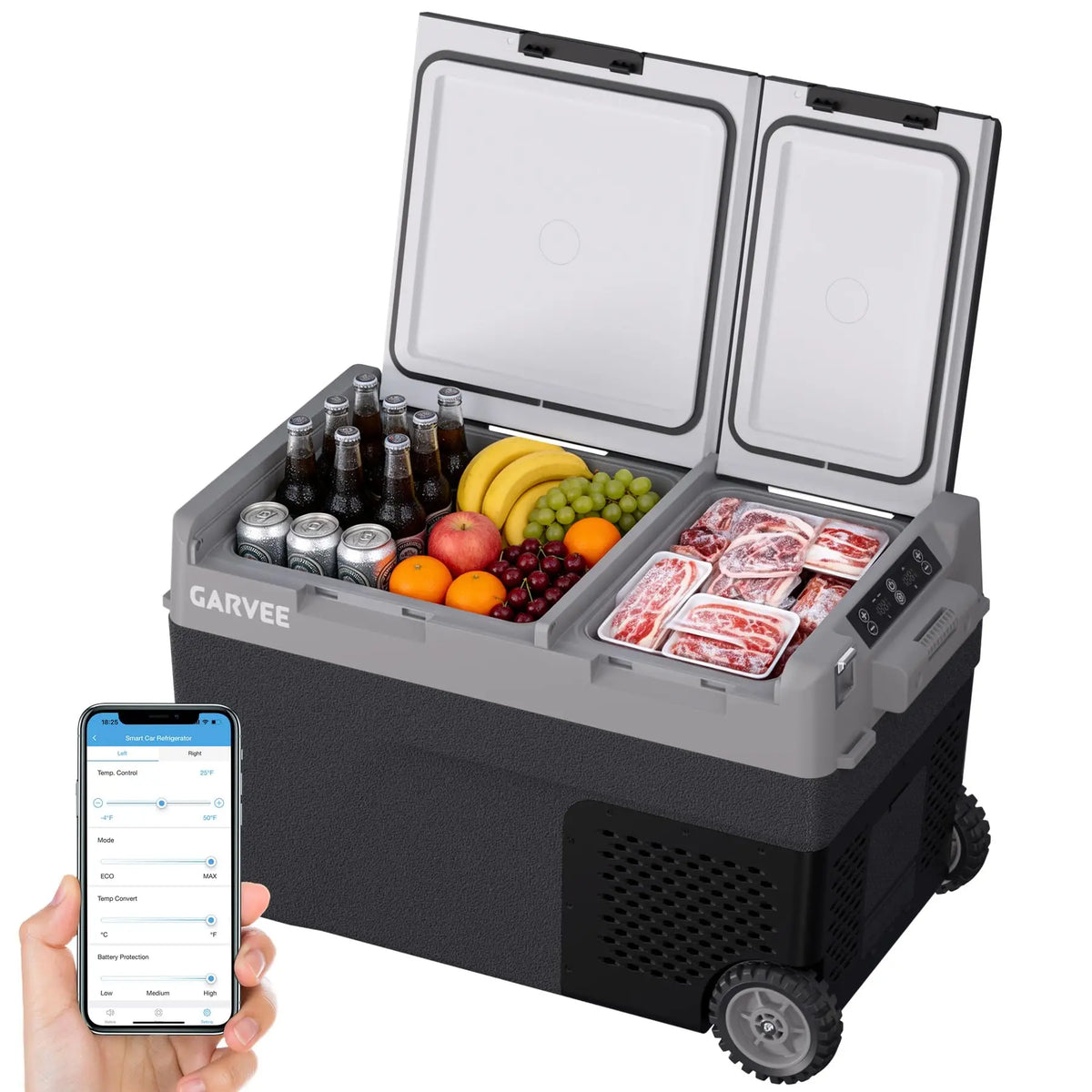 Studyset Dual Zone Compressor Car Refrigerator Portable Electric Cooler