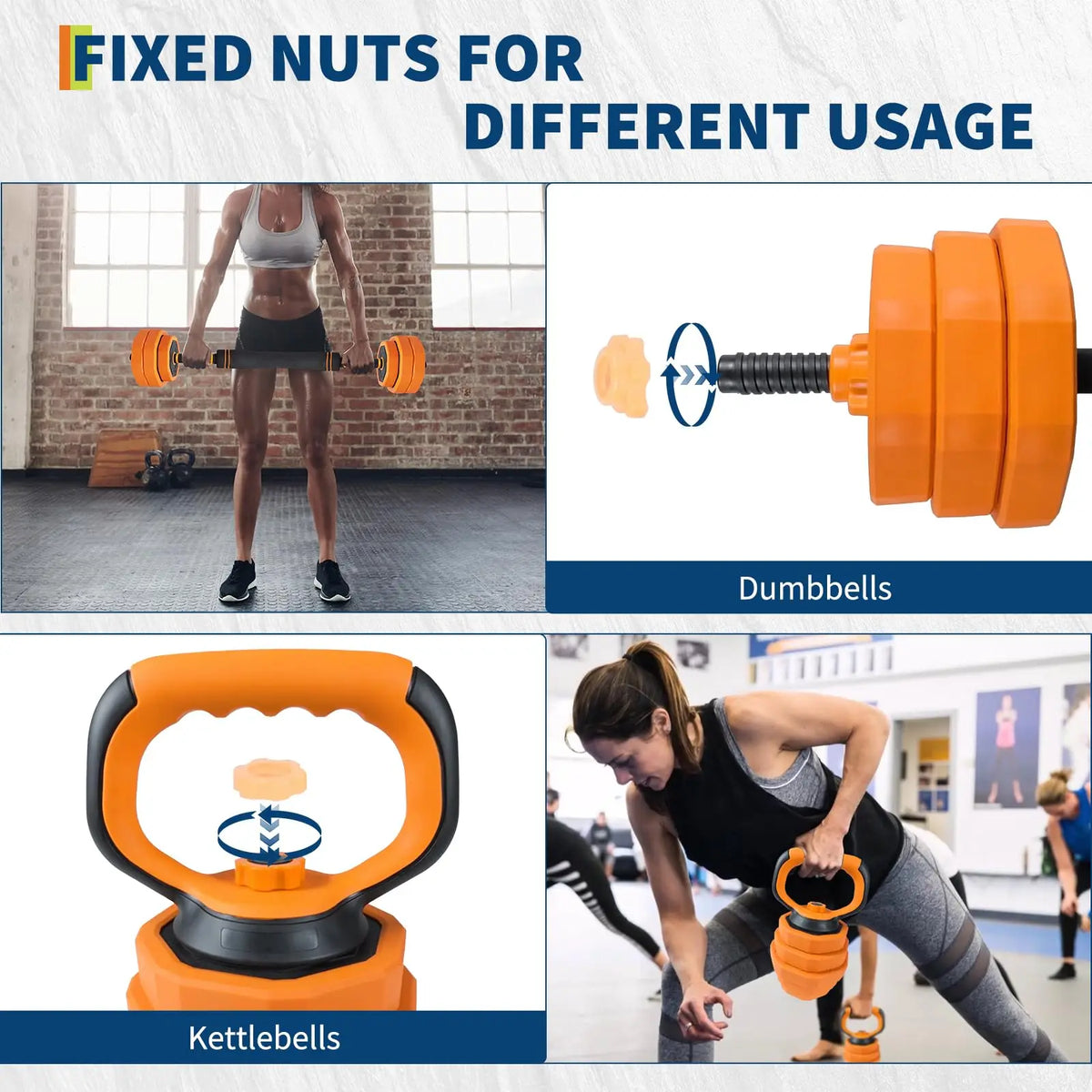 Adjustable Dumbbell Set With Barbell Kettlebell And Push Up Stand