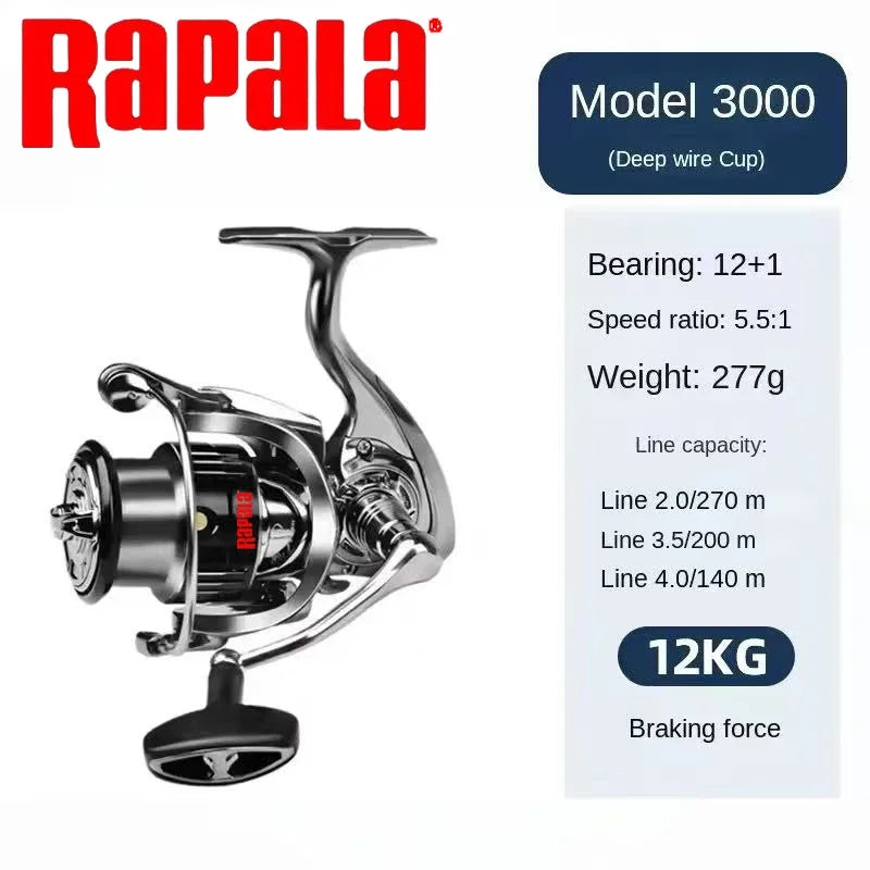 Rapala Spinning Fishing Reel For Saltwater With Aluminum Spool