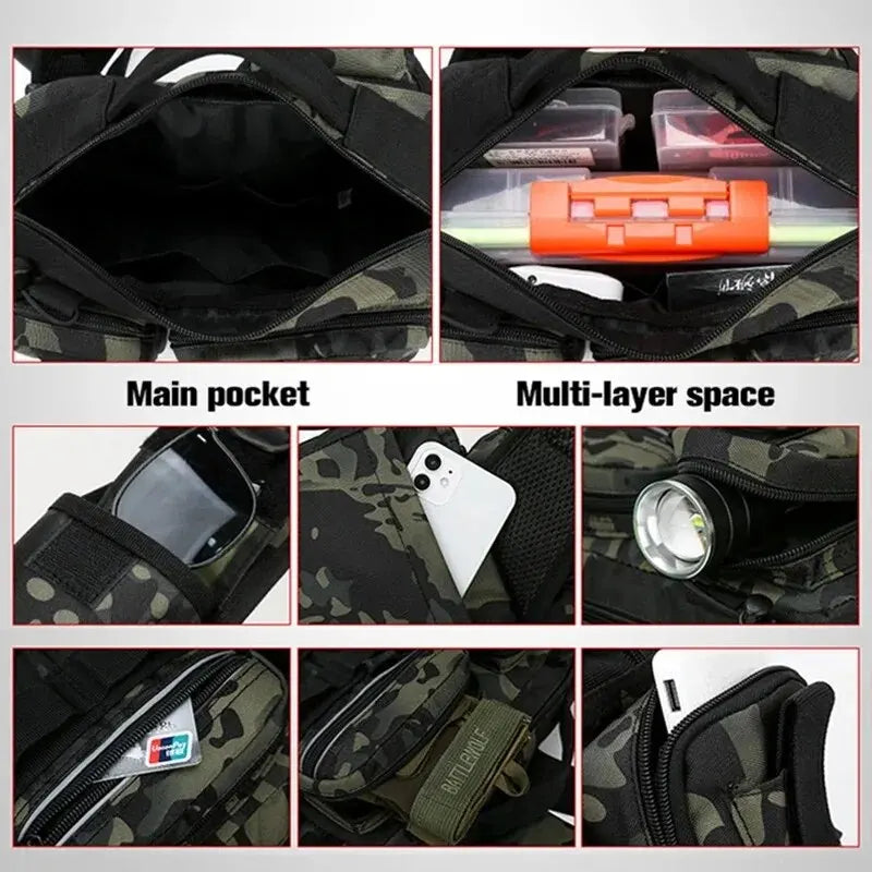 Furukroa Fishing Tackle Backpack With Lure Storage And Rod Holder