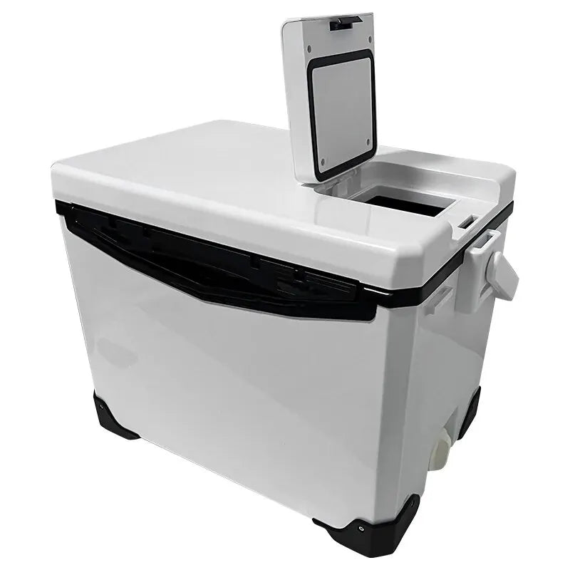 LEYDUN Portable Fishing Cooler Box With Tackle Storage