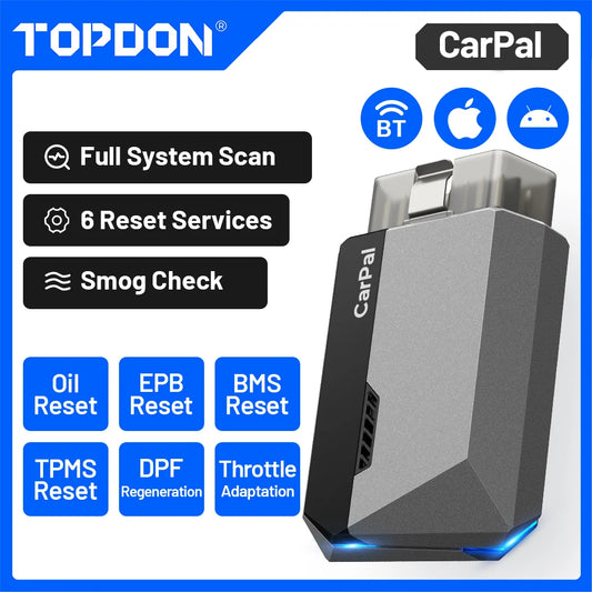 Topdon Bluetooth OBD2 Scanner Full System Vehicle Diagnostic Tool