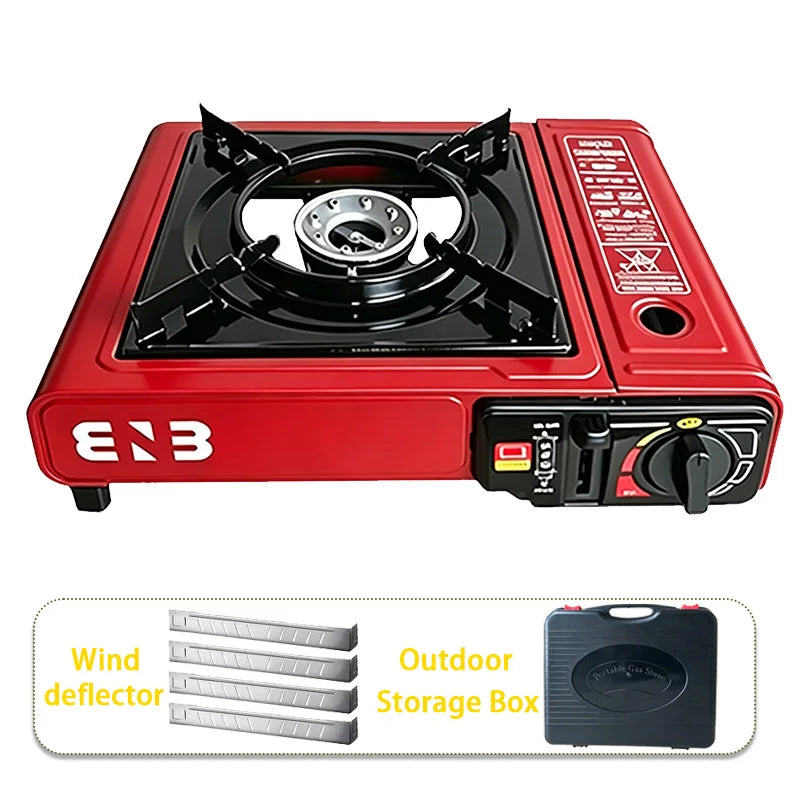 Stainless Steel Portable Butane Camping Stove Windproof Fuel Efficient