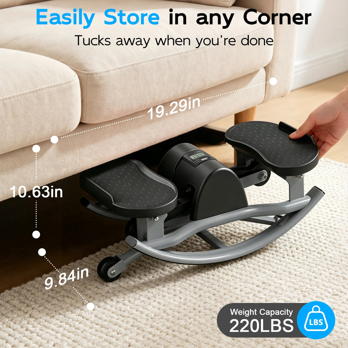 Digital Display Twist Stepper Machine With Resistance Bands