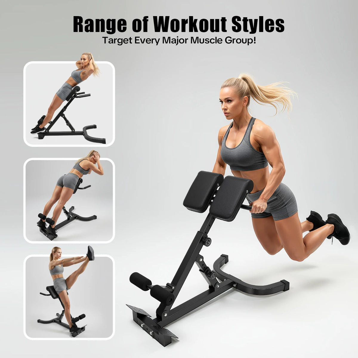 Adjustable Hyperextension Bench For Home Gym Strength Training