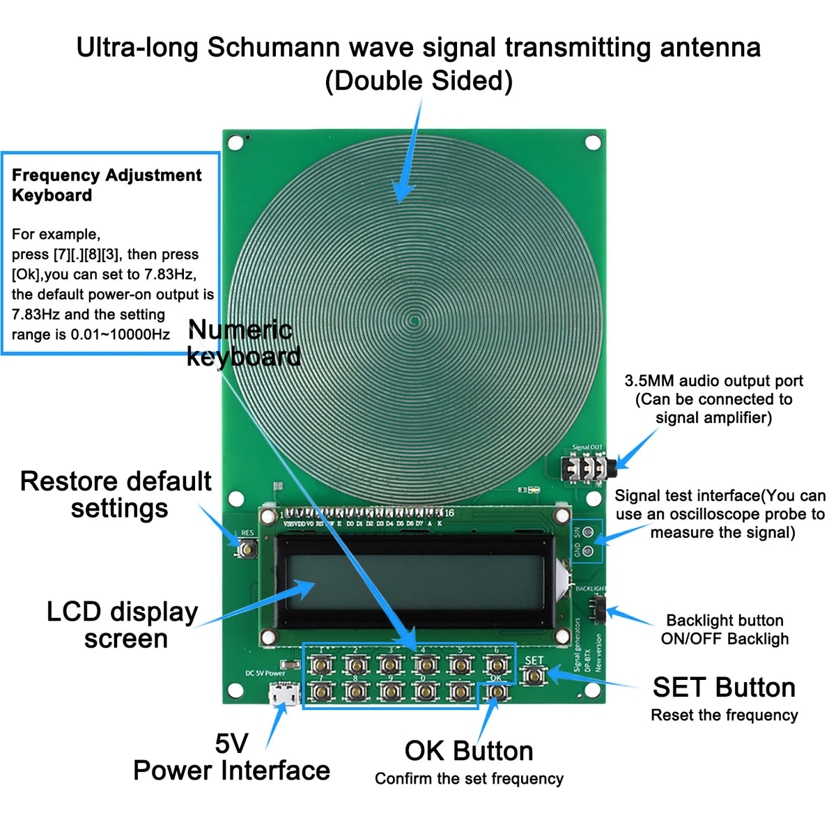 7.83Hz Schumann Resonance Generator With Adjustable Ultralow Frequency Pulses