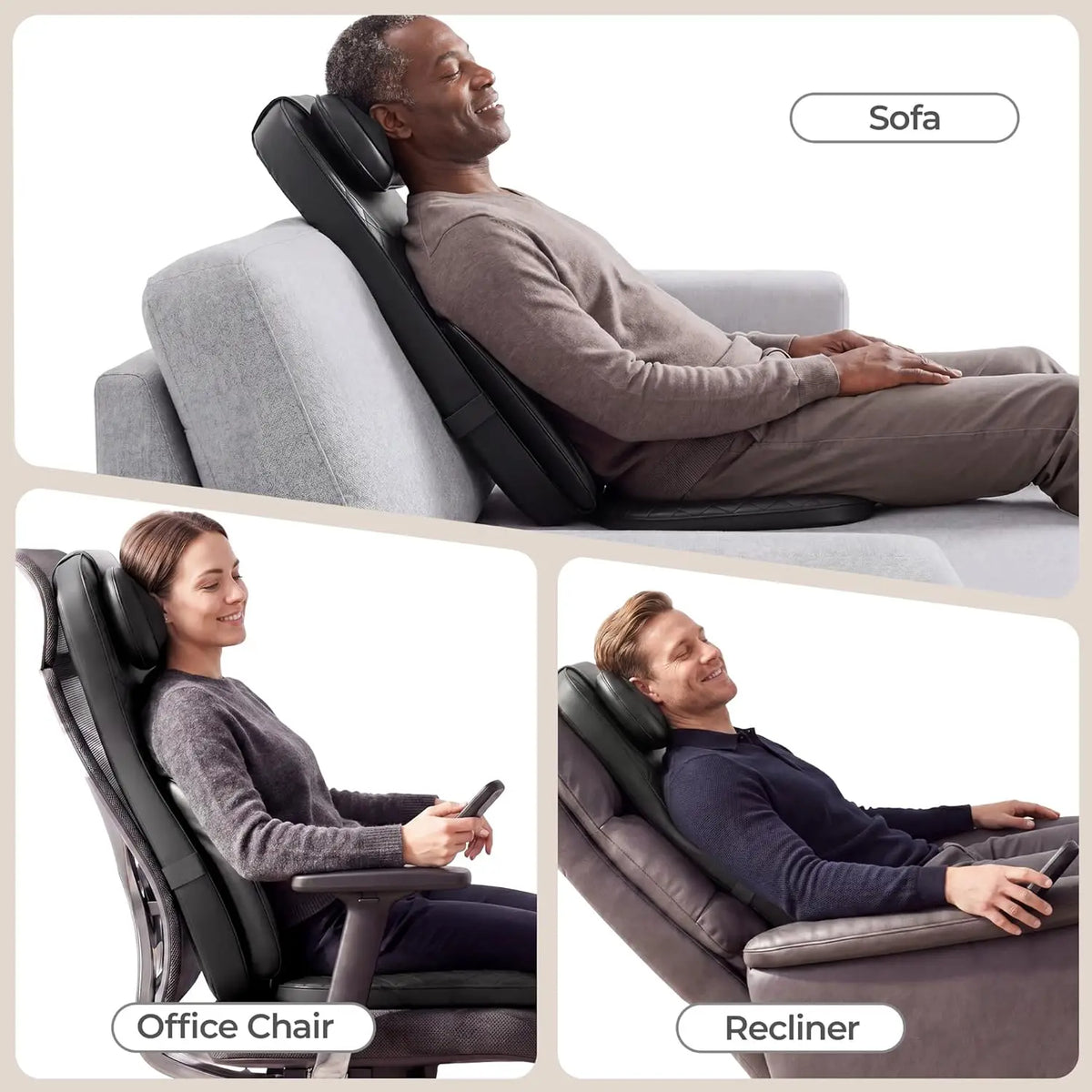 Homemassa Heated Shiatsu Neck And Back Massage Cushion