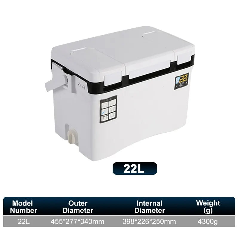 LEYDUN Portable Fishing Cooler Box With Tackle Storage