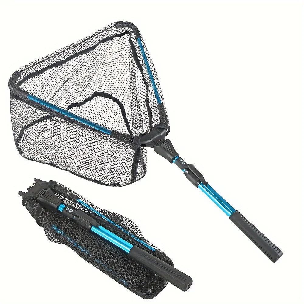 Retractable Aluminum Alloy Telescopic Folding Fishing Net With Triangular Mesh